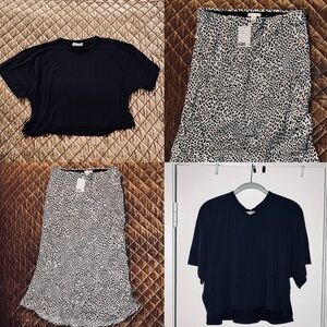 Leopard Print Midi Skirt & Crop Top Outfit